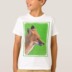 Camiseta Pintura de Red Fox - Arte de vida salvaje original