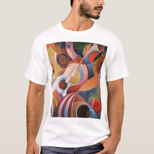 Camiseta Pintura de resumen de música hecha a mano