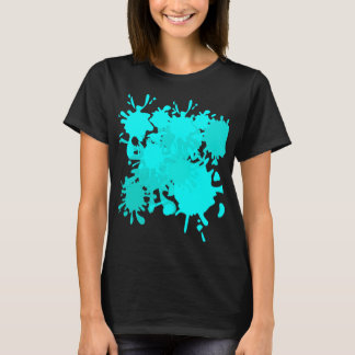 Camiseta Pintura de salpicadura azul