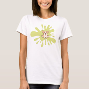 Camiseta pintura de salpicadura de perro