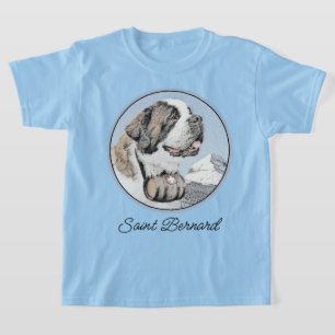 Camiseta Pintura de San Bernardo - Arte Original de Perro A