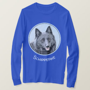 Camiseta Pintura de Schipperke - Arte Perro Original Cuto