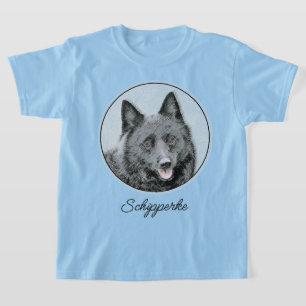Camiseta Pintura de Schipperke - Arte Perro Original Cuto