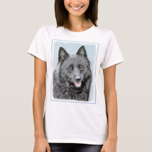 Camiseta Pintura de Schipperke - Arte Perro Original Cuto