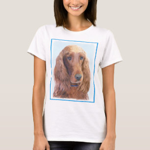 Camiseta Pintura de Setter Irlandés - Arte de Perro Origina