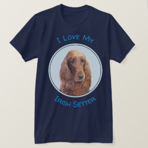 Camiseta Pintura de Setter Irlandés - Arte de Perro Origina
