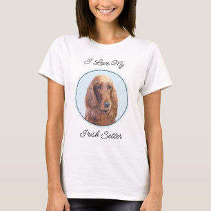 Camiseta Pintura de Setter Irlandés - Arte Original de Perr