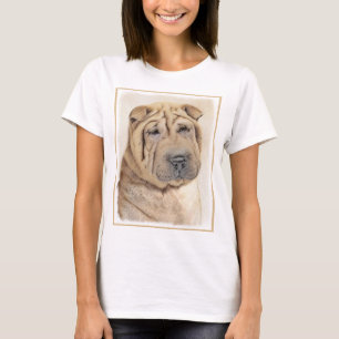Camiseta Pintura de Shar Pei - Arte Perro Original Cuto