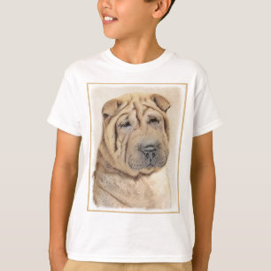 Camiseta Pintura de Shar Pei - Arte Perro Original Cuto