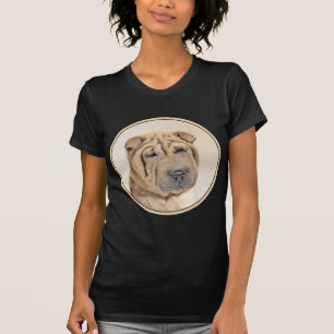 Camiseta Pintura de Shar Pei - Arte Perro Original Cuto