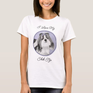 Camiseta Pintura de Shih Tzu - Arte de Perro Original Lindo