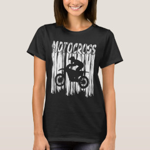 Camiseta Pintura de silueta de motocross Dirt Bike para hom