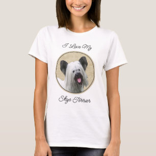 Camiseta Pintura de Skye Terrier - Arte de perro original l