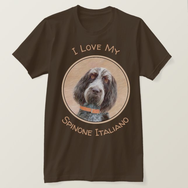 Camiseta Pintura de Spinone Italiano - Arte de Perro Origin (Anverso del diseño)