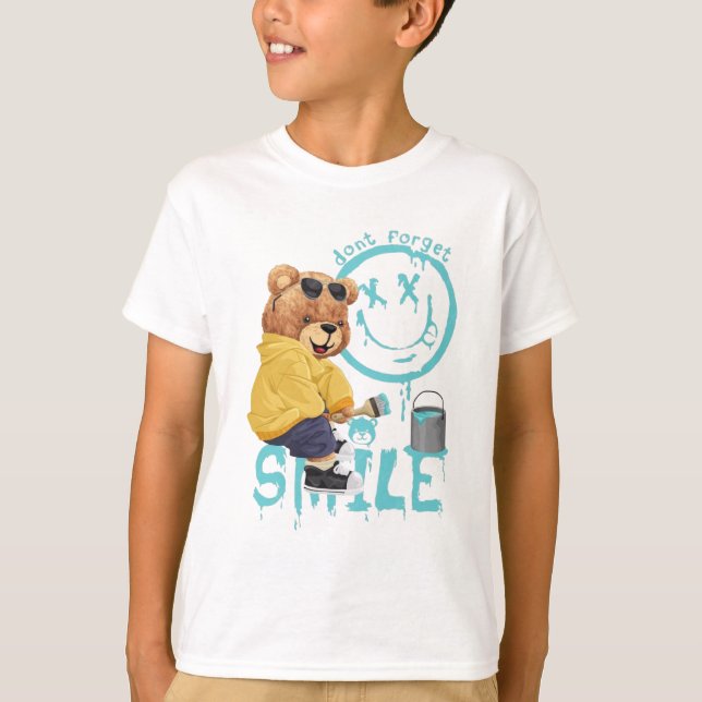Camiseta Pintura de Teddy Bear (Anverso)