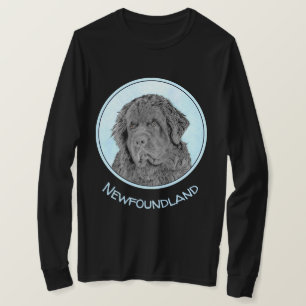 Camiseta Pintura de Terranova - Arte de perro original lind