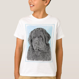 Camiseta Pintura de Terranova - Arte de perro original lind
