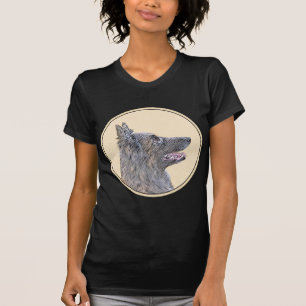 Camiseta Pintura de Tervuren belga - Arte de perro original