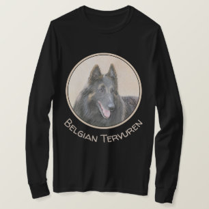 Camiseta Pintura de Tervuren belga - Arte de perro original
