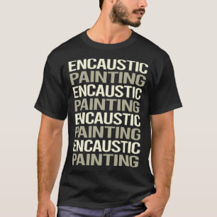 Camiseta Pintura de texto blanco