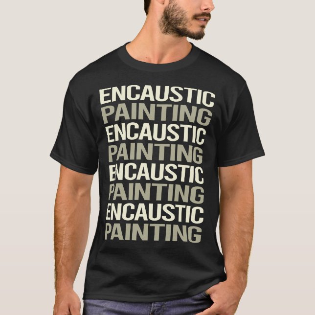 Camiseta Pintura de texto blanco (Anverso)