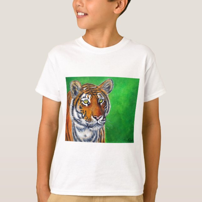 Camiseta Pintura de tigres (Anverso)