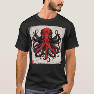 Camiseta Pintura de tinta de Cthulhu