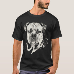 Camiseta Pintura de tinta de mastín primer plano