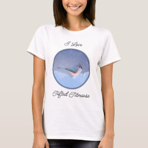 Camiseta Pintura de Titmouse - Arte de pájaro original