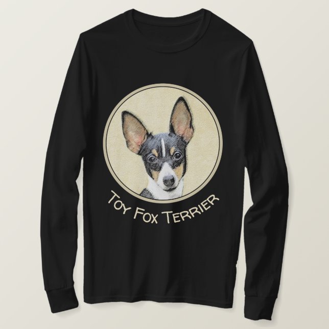 Camiseta Pintura de Toy Fox Terrier - Arte de Perro Origina (Anverso del diseño)