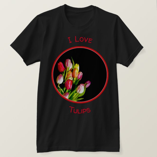 Camiseta Pintura de tulipán - Arte de flores original (Anverso del diseño)