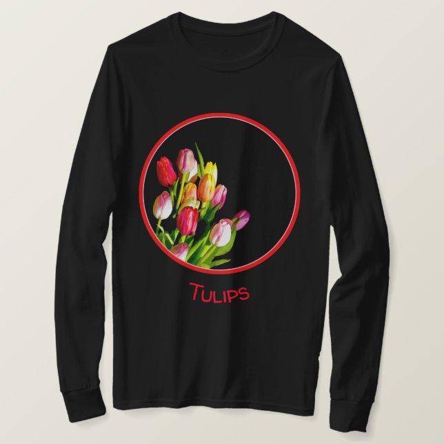 Camiseta Pintura de tulipán - Arte de flores original (Anverso del diseño)