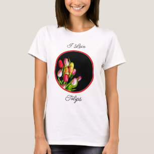Camiseta Pintura de tulipán - Arte de flores original