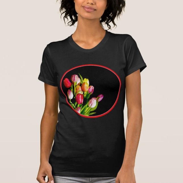 Camiseta Pintura de tulipán - Arte de flores original (Anverso)