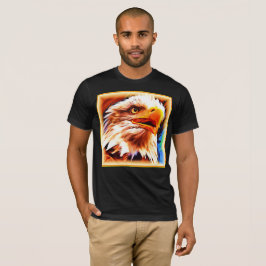 Camiseta Pintura de una asombrosa cara de águilas. ¡Hazte c