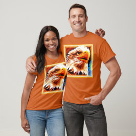Camiseta Pintura de una asombrosa cara de águilas. ¡Hazte c
