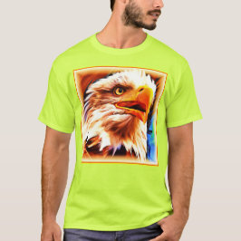 Camiseta Pintura de una asombrosa cara de águilas. ¡Hazte c