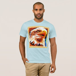 Camiseta Pintura de una asombrosa cara de águilas. ¡Hazte c