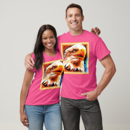 Camiseta Pintura de una asombrosa cara de águilas. ¡Hazte c