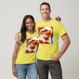 Camiseta Pintura de una asombrosa cara de águilas. ¡Hazte c