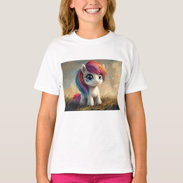 Camiseta Pintura de unicornio (Anverso)