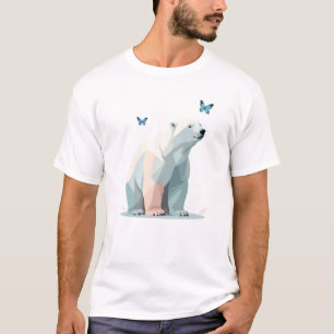 Camiseta Pintura de vectores de oso polar Adorable Diversió