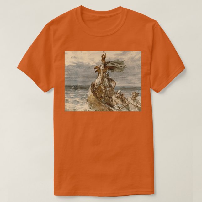 Camiseta Pintura de Vikings de Raiding de época 1873 (Diseño del anverso)