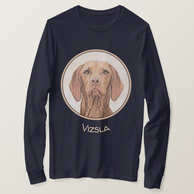 Camiseta Pintura de Vizsla - Arte Perro Original. (Anverso del diseño)