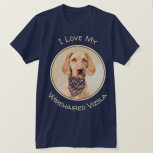 Camiseta Pintura de Vizsla con pelo alambrado - Arte de per