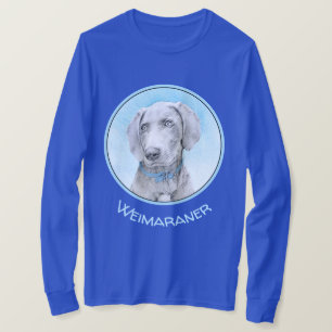 Camiseta Pintura de Weimaraner - Arte de Perro Original.