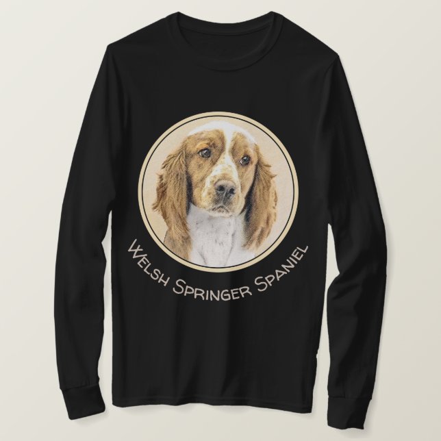 Camiseta Pintura de Welsh Springer Spaniel - Arte original  (Anverso del diseño)