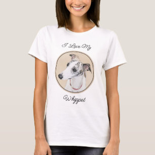 Camiseta Pintura de Whippet - Arte Cute Original Perro