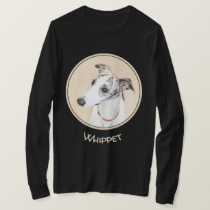 Camiseta Pintura de Whippet - Arte de perro original lindo