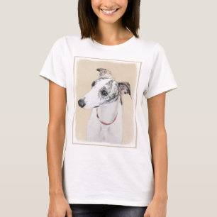 Camiseta Pintura de Whippet - arte original lindo del perro